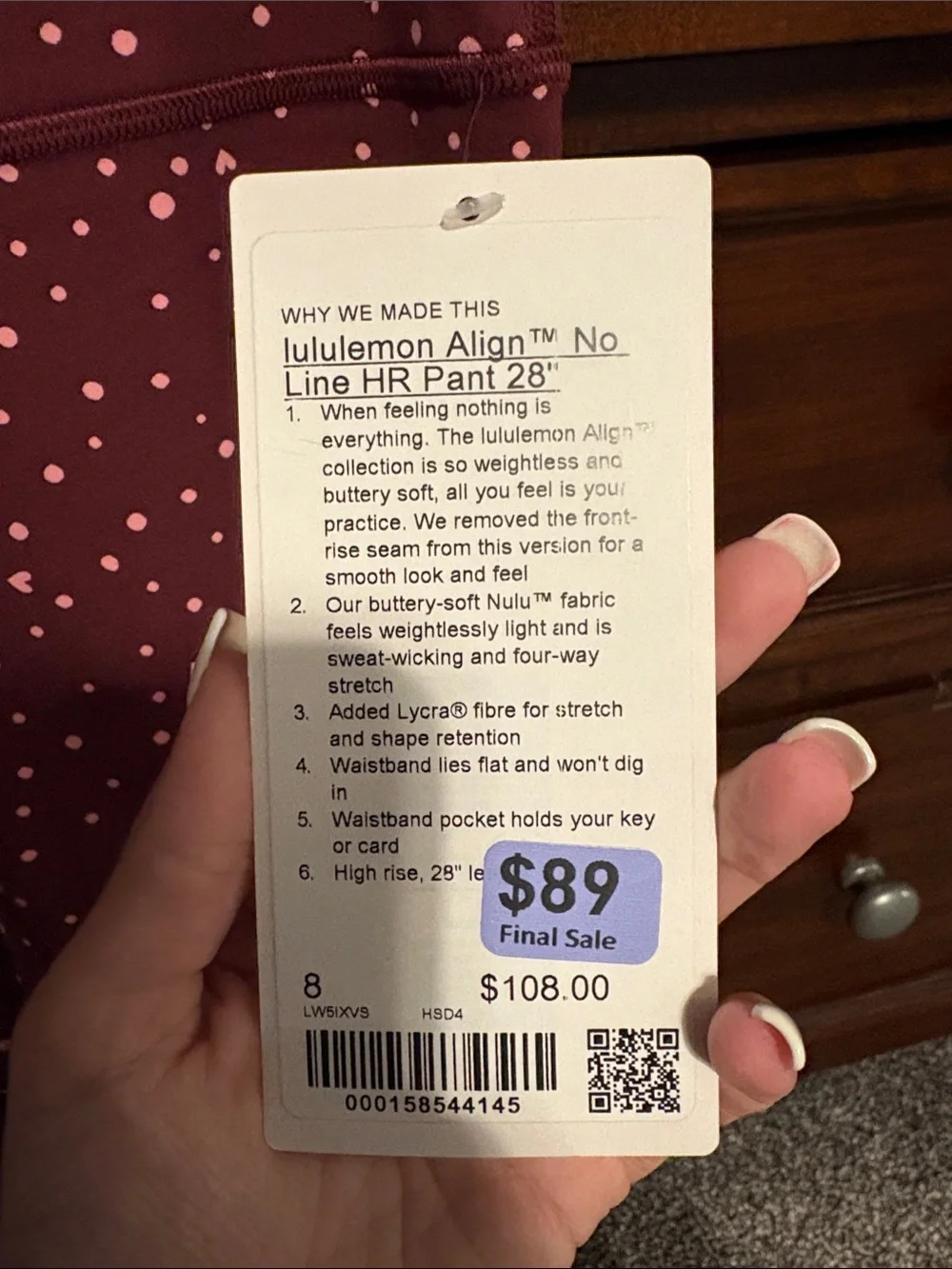 Lululemon Align No Line HR Pant 28”